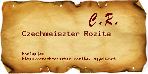 Czechmeiszter Rozita névjegykártya